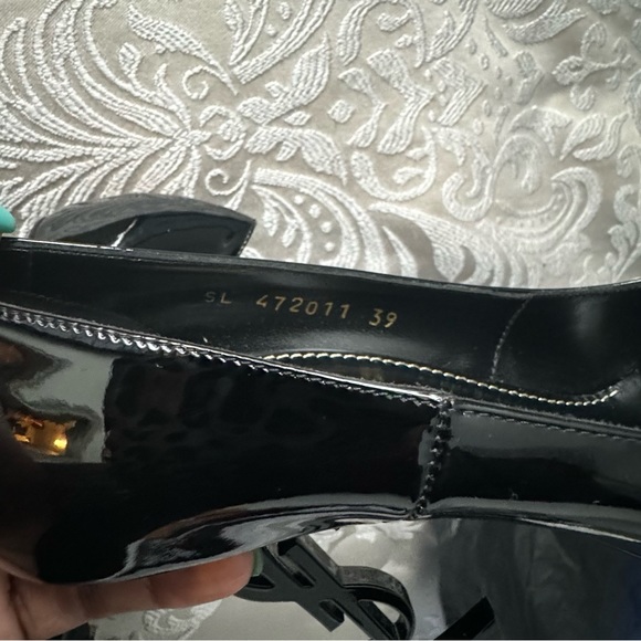 SAINT LAURENT YSL Black Patent Leather OPYUM Pumps size 39 EU/9 US (New) - Picture 9 of 10